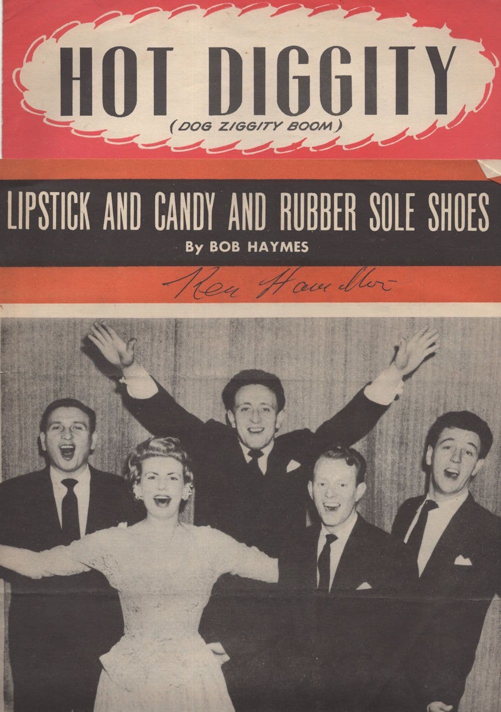 Lipstick & Candy Hot Diggity The Stargazers 2x Sheet Music s