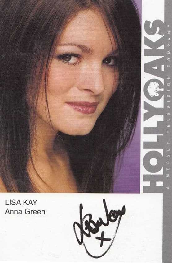 Lisa Kay Anna Green Hollyoaks Printed Signed Cast Card Photo