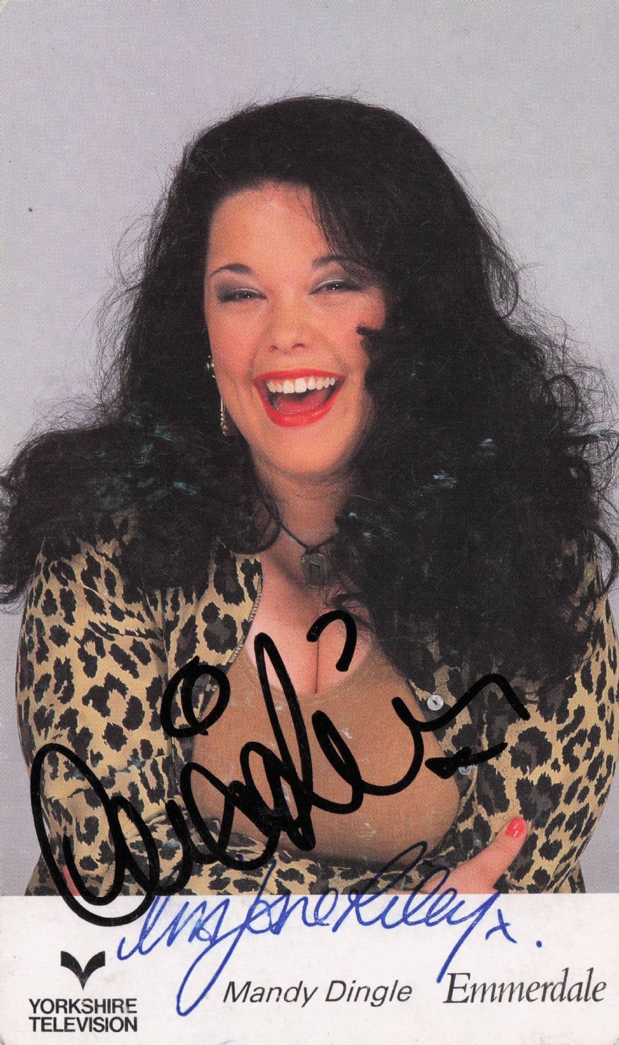 Lisa Riley as Mandy Dingle Emmerdale Hand Signed Cast Card Photo