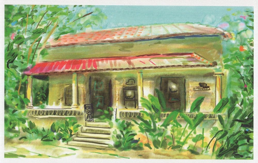 Literati Bookshop Goa Shop Bookstore India Oil Painting Postcard