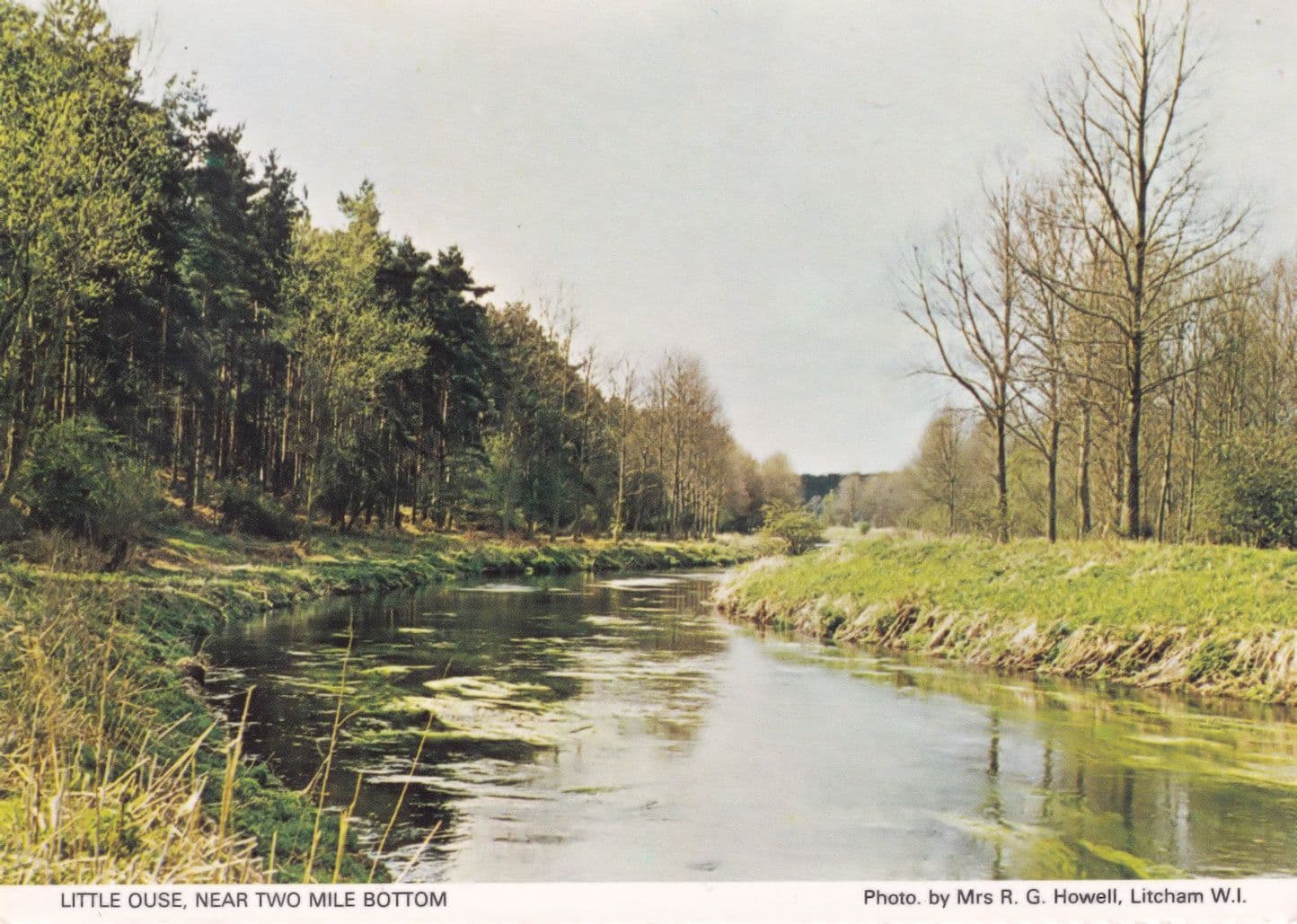 Little Ouse Norfolk Lake Two Mile Bottom Postcard