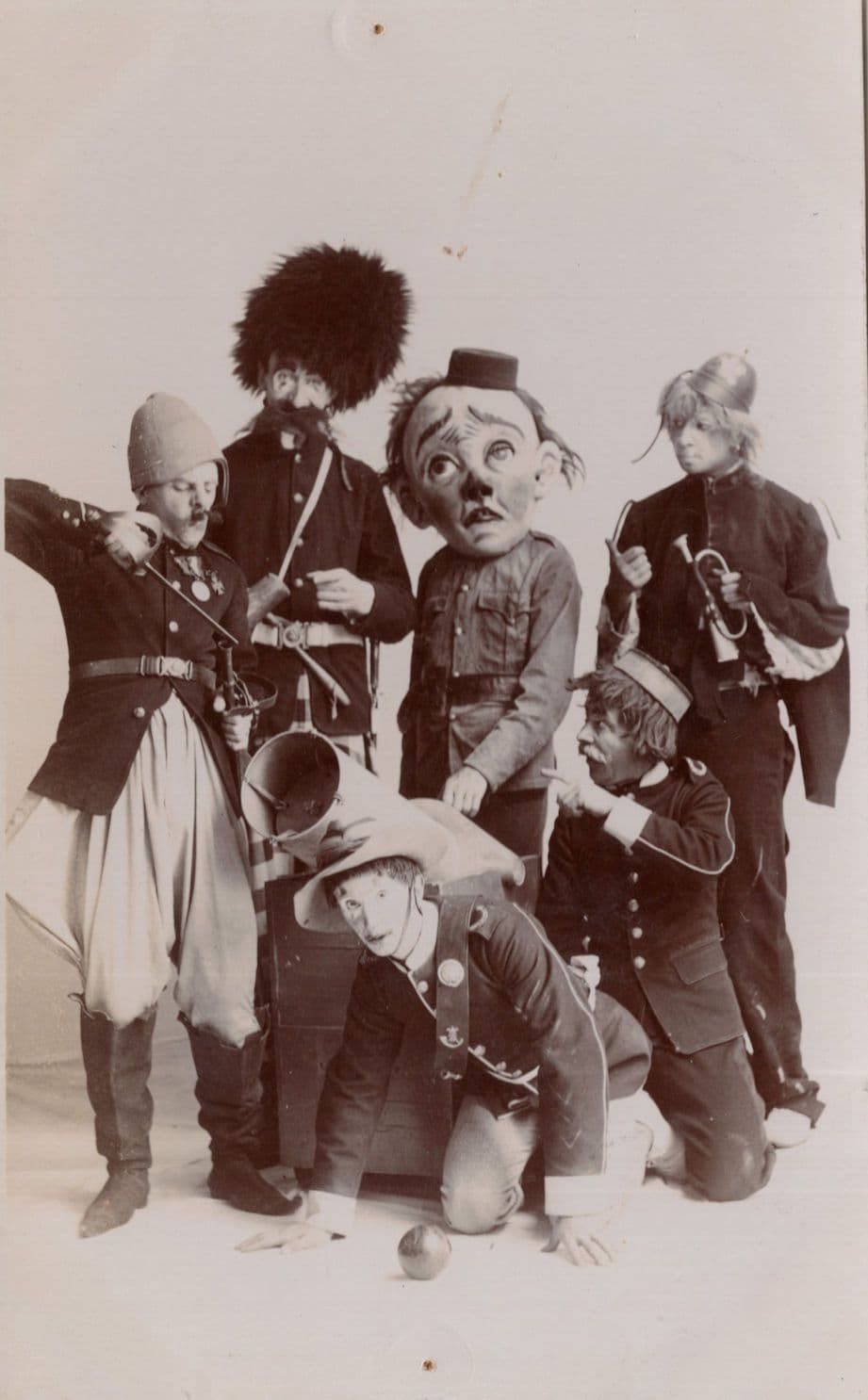 Littlehampton Military Comic Theatre Troupe Sussex Antique RPC Postcard
