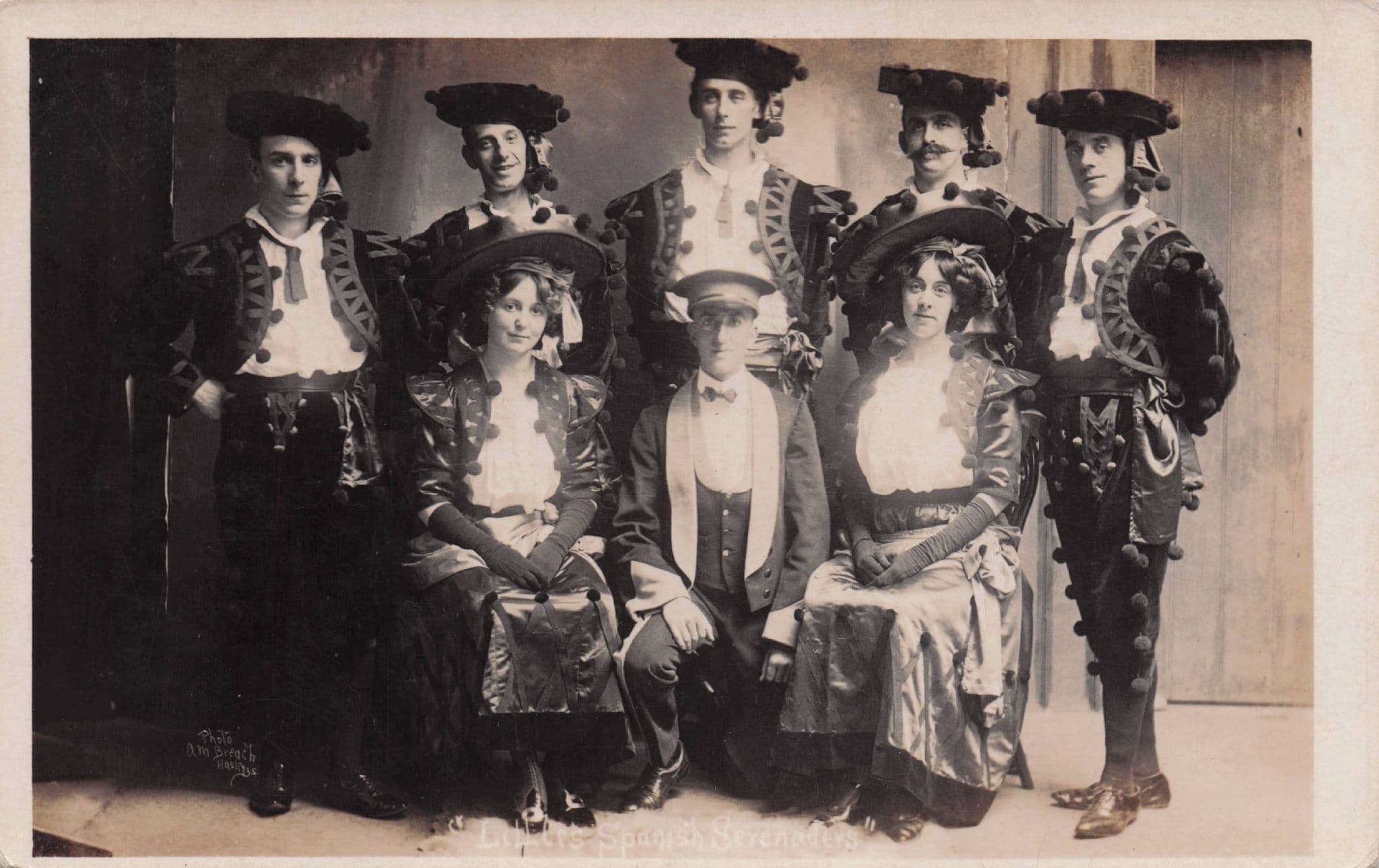 Littles Spanish Serenaders Live at Hastings Music Hall Old Postcard