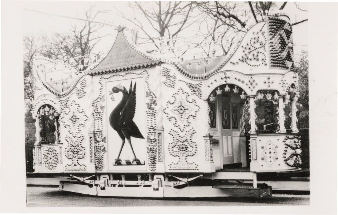 Liverpool Tramways Old Bird Decorated Floral Bus PB Postcard Photo