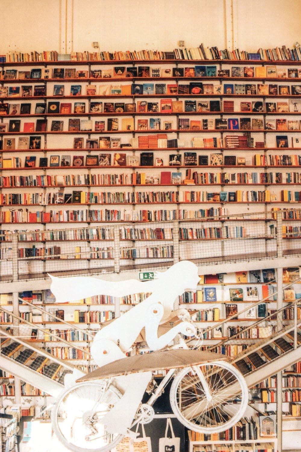 Livraria Ler Devagar Lisboa Portugal Bicycle Display Book Shop Store Postcard