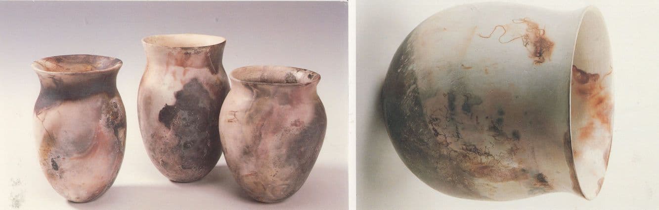 Liz Greig Cambridge Pottery Jug Sculpture Hand Signed 2x Postcard