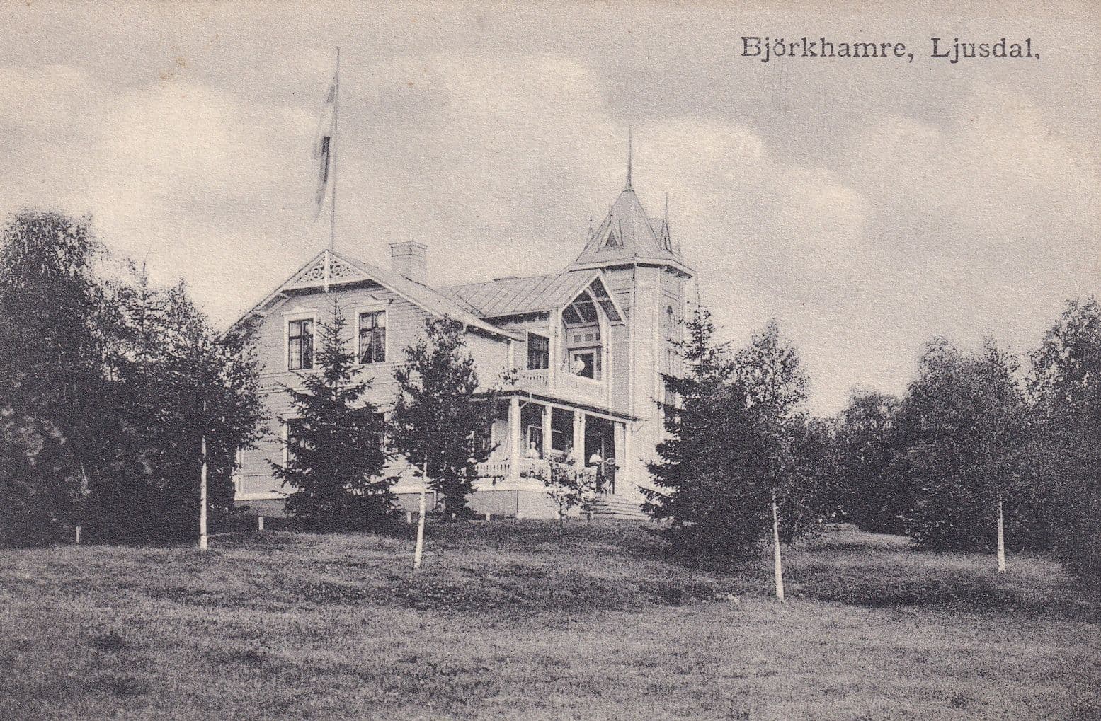 Ljusdal Bjorkhamre Sweden Old Postcard