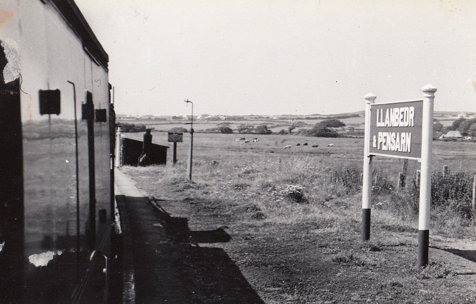 Llanbedr & Pensarn Station Railway Welsh Official Vintage Photo Photograph