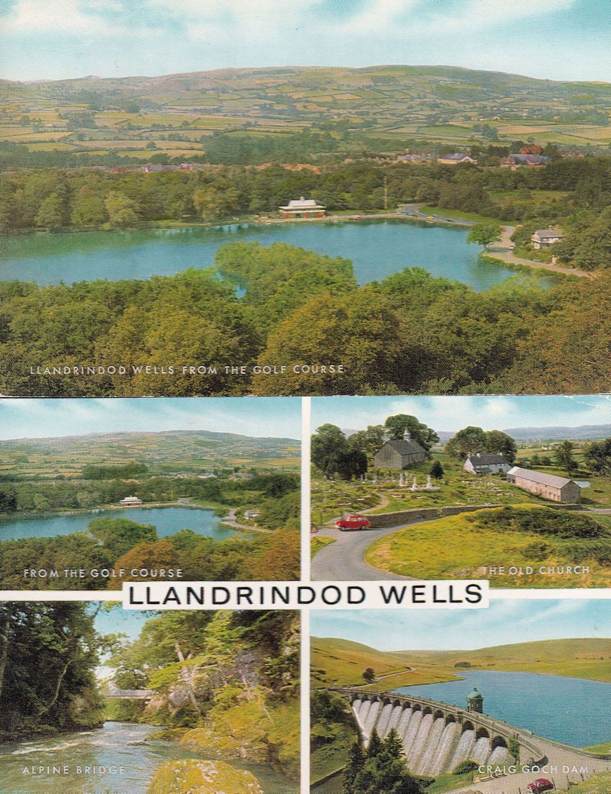 Llandrindod Wells From The Golf Course 2x Postcard s