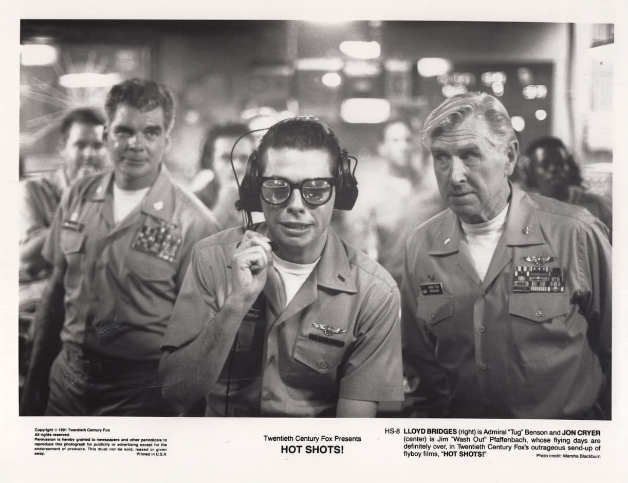 Lloyd Bridges in Hot Shots Film 10x8 Monochrome Press Publicity Photo