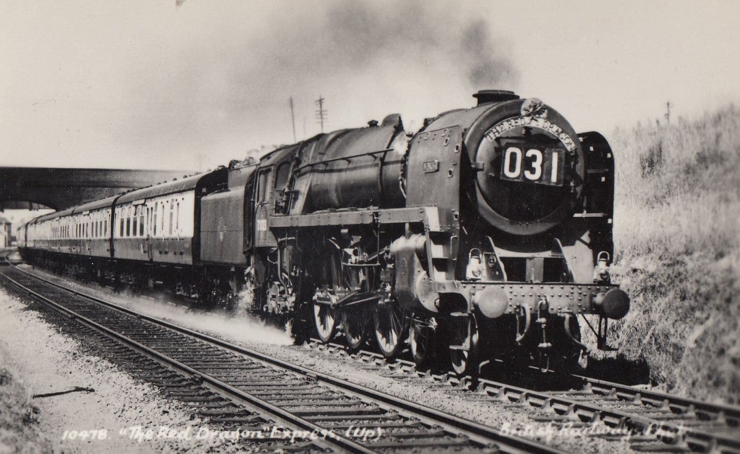 LMS 6170 Train Real Photo Old Postcard