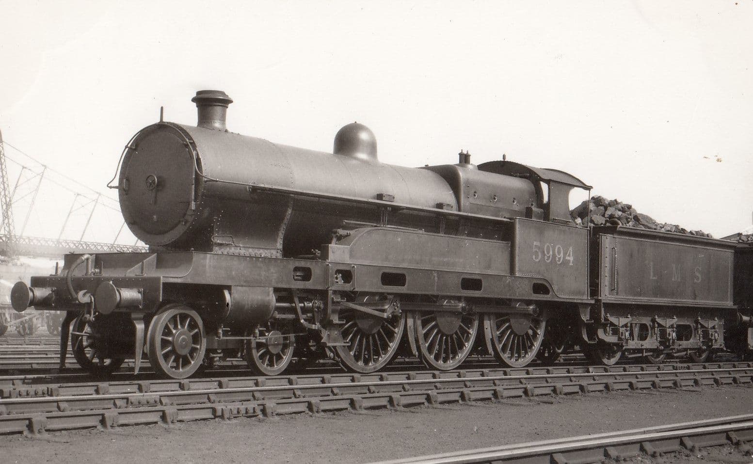 LMS Class 4-6-0 Number 5994 1913 Vintage Train Plain Back Postcard Photo