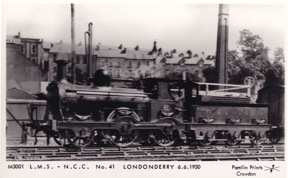 LMS Londonderry Railway Station NCC 41 Train no 6.6 Postcard