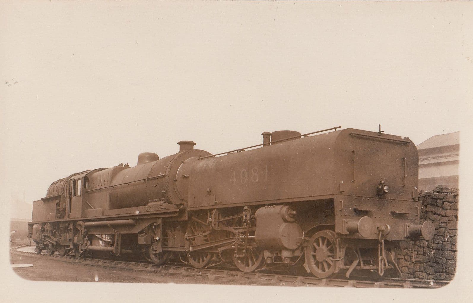 LMS Railway Garratt Class 2-6-6-2 No 4981 Toton Cricklewood Coal Train Antique RPC Postcard