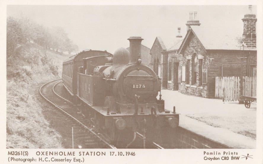 LMS Train 1275 Train at Oxenholme Railway Station in 1946 Postcard