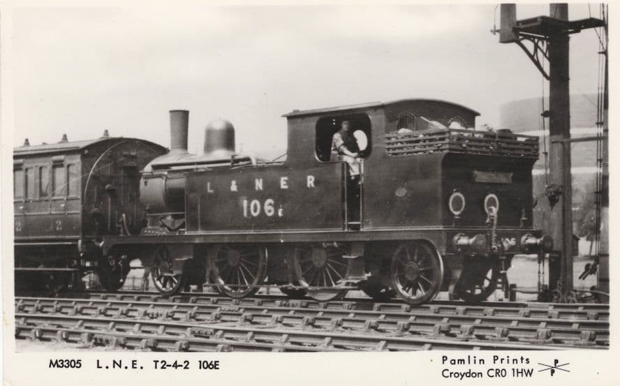 LNER 106 Train & Driver Real Photo Railway Postcard