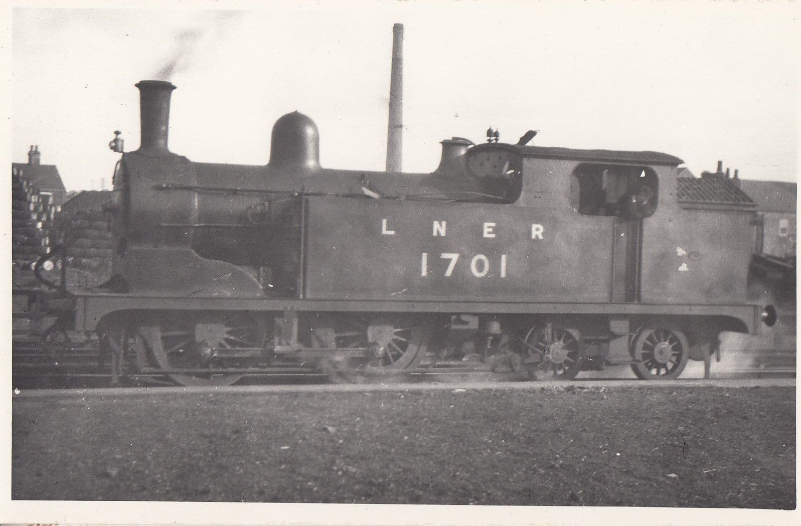 LNER 1701 Train & Driver Old Railway Photo