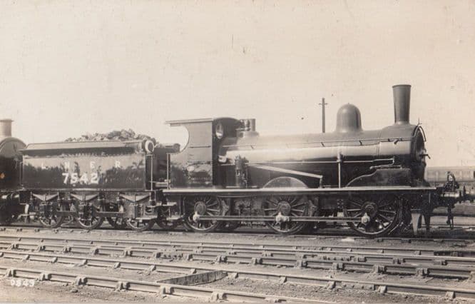 LNER 7542 Engine Train Vintage Railway Real Photo Postcard