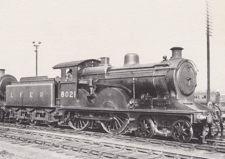 LNER 8021 Driver and Train Postcard