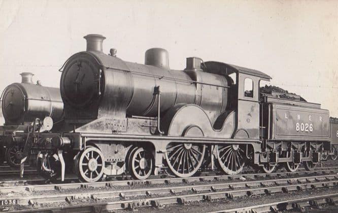 LNER 8026 Engine Train Vintage Railway Real Photo Postcard