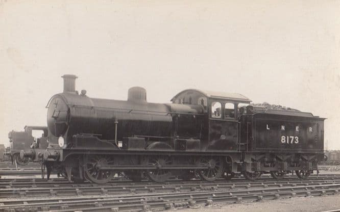 LNER 8173 Engine Train Vintage Railway Real Photo Postcard