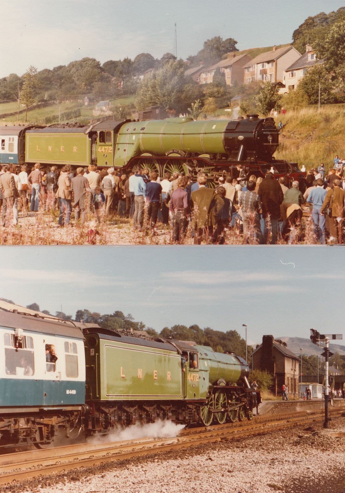 LNER Flying Scotsman Train 2x Original 1970s Photo s