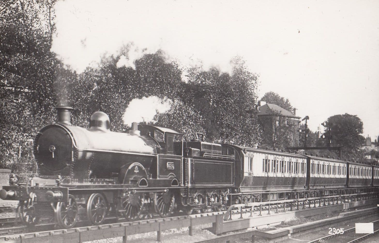 LNWR Railway Precursor 3P Class 4-4-0 Real Photo Train Postcard