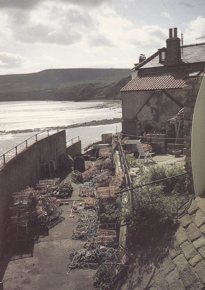 Lobster & Crab Baskets at Robin Hoods Bay Postcard