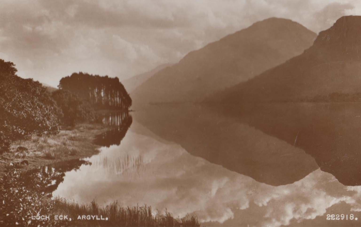 Loch Eck Argyll Real Photo MINT Scottish Postcard