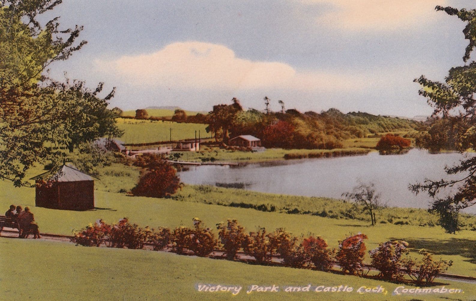 Lochmaben Victory Park Castle Loch 1960s Postcard