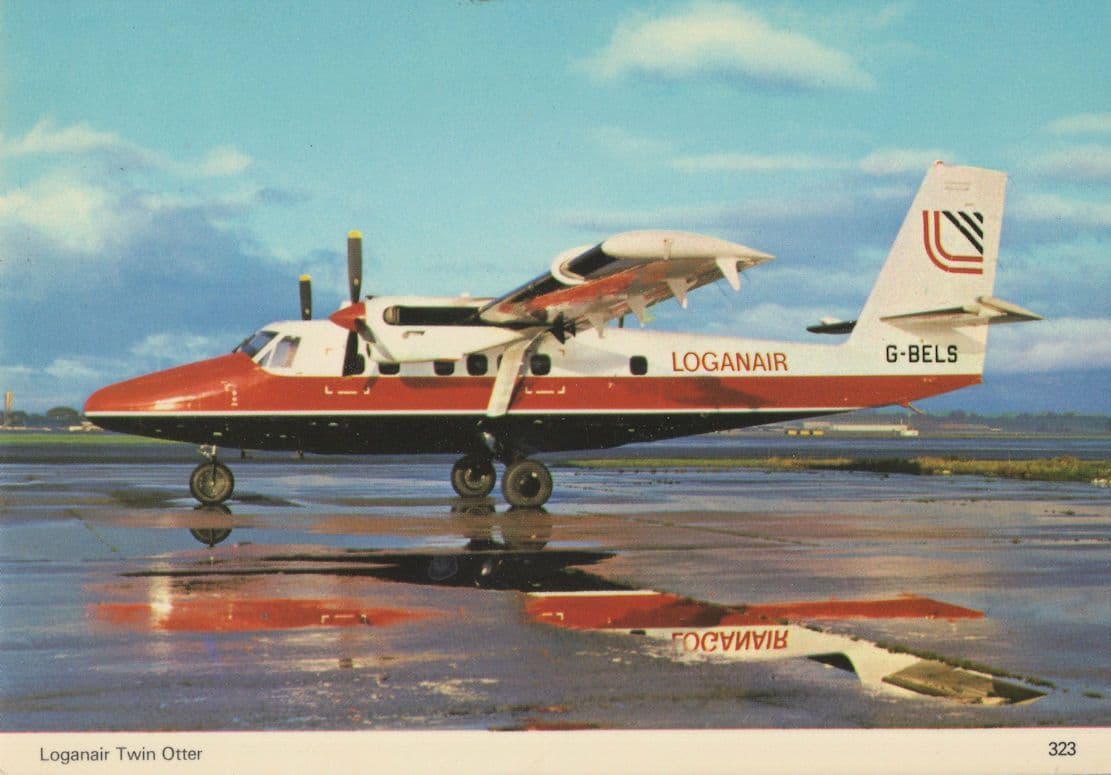 Loganair Twin Otter Plane Aircraft Postcard