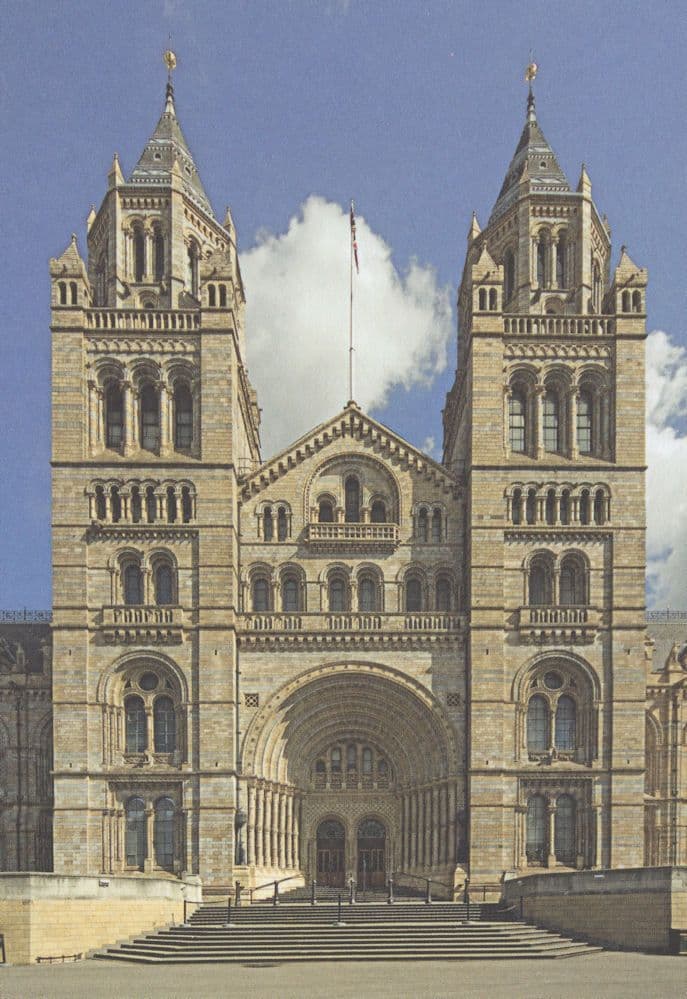 London Natural History Museum Main Entrance Postcard