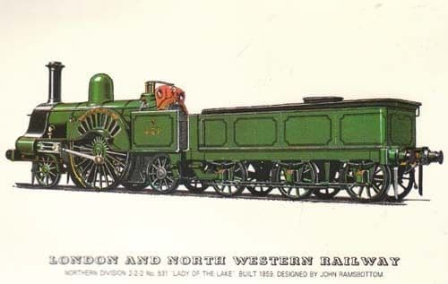 London & North Western Lady Of The Lake Train Postcard