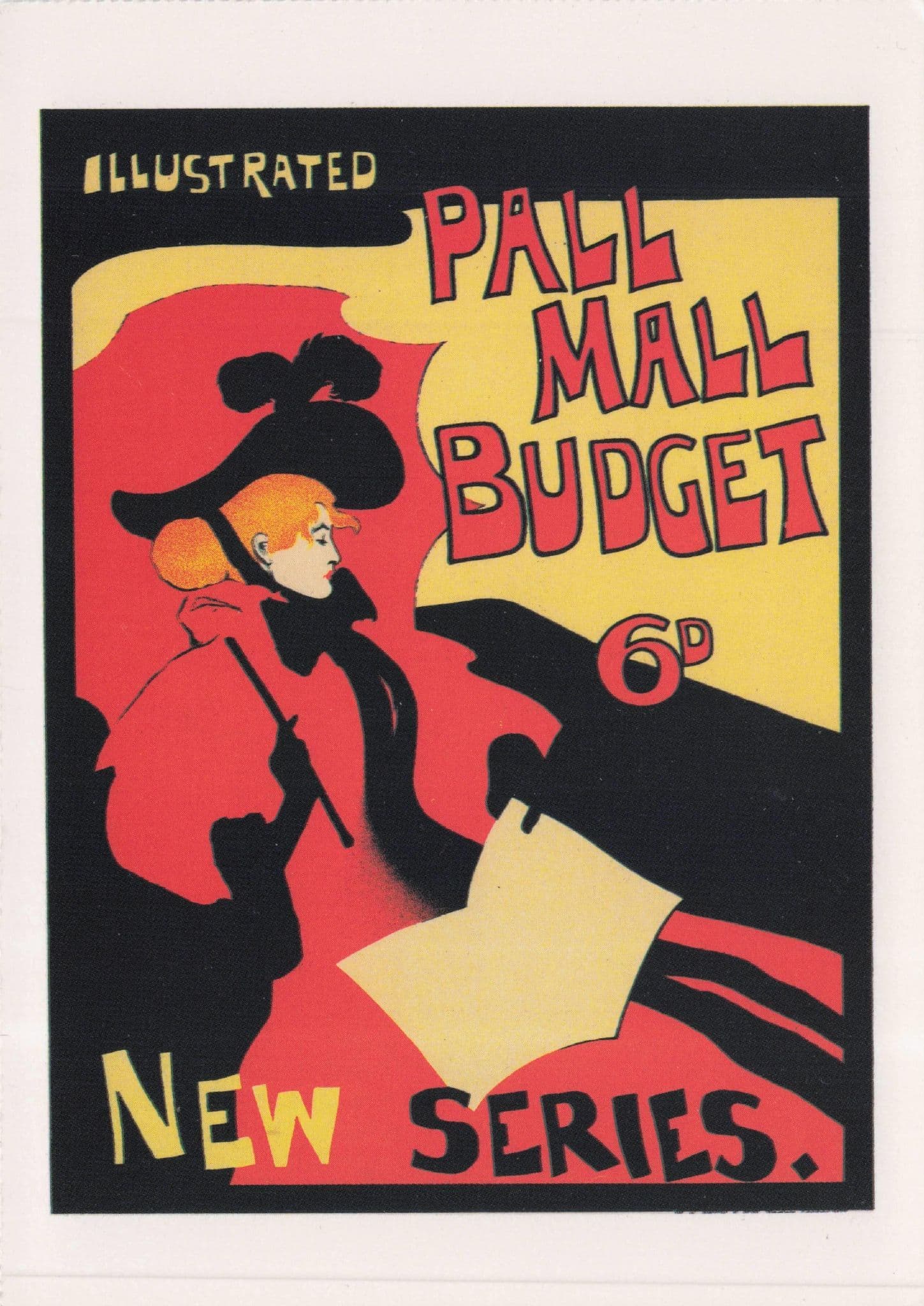 London Pall Mall Budget Old Magazine Cover Art Book Postcard