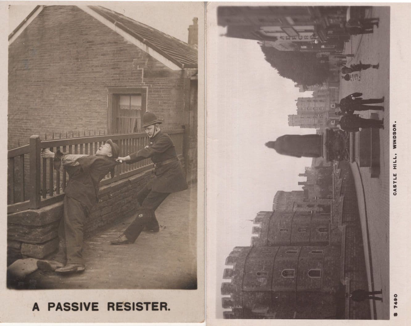London Police Arresting Man Comic & Windsor Duty Patrol 2x RPC Postcard s