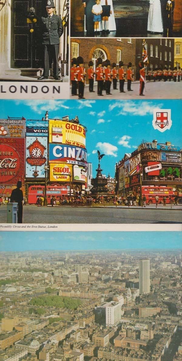 London Policeman Downing Street GPO Tower Aerial Old Holburn Bus New Postcard s