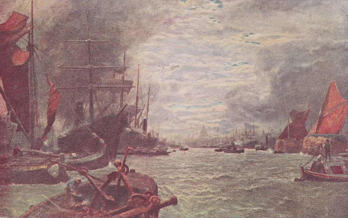 London River Thames Tate Gallery Painting London Reward Card