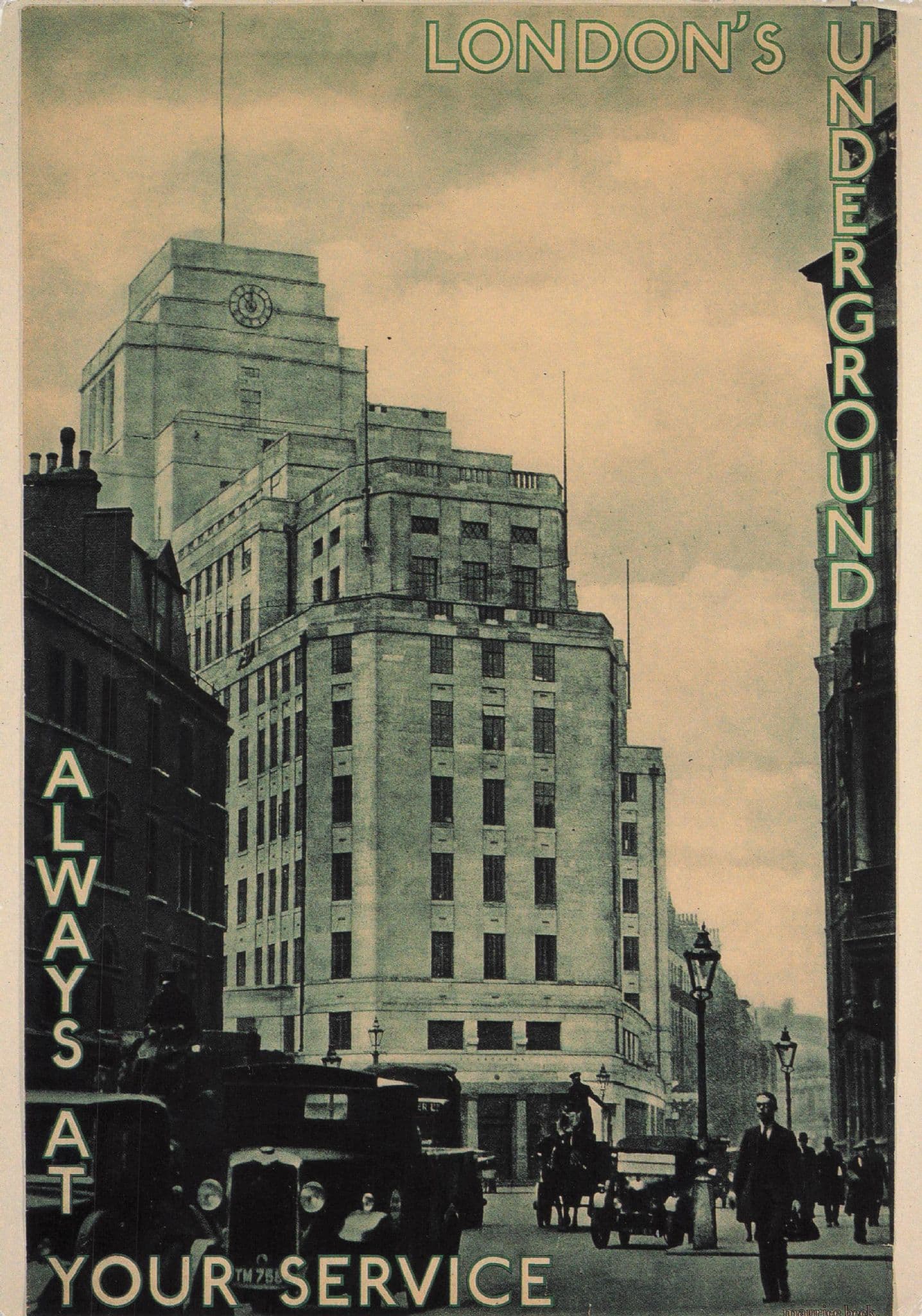 London Underground Always At Your Service Poster Advertising Postcard