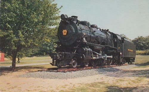 Long Island Railroad Train Locomotive 1970s Postcard