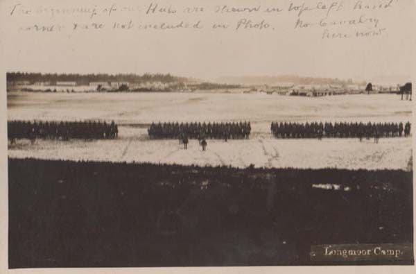 Longmoor Camp Hampshire + Military Message from Soldier Uniform Old RPC Postcard