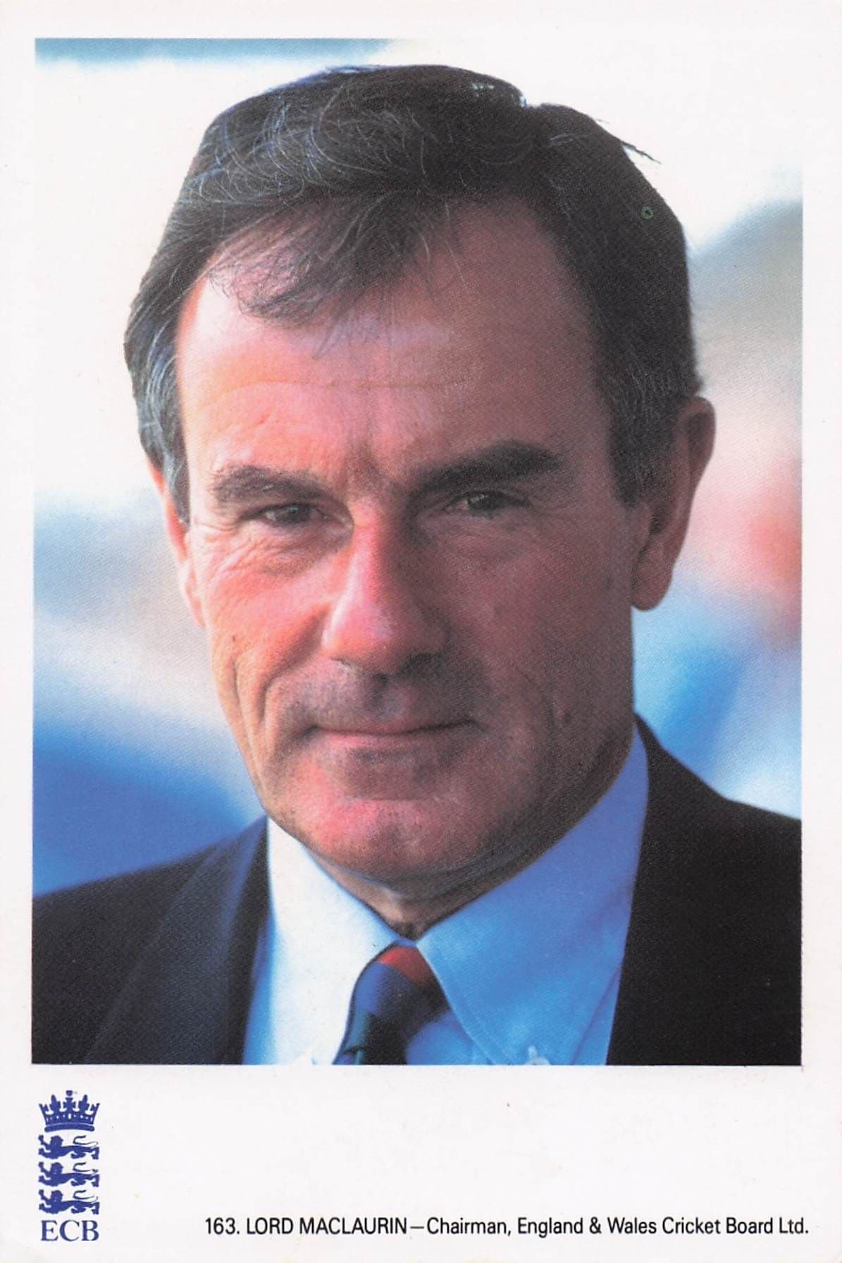 Lord Maclaurin England Former Chairman TCCB Classic Cricket Photo Postcard