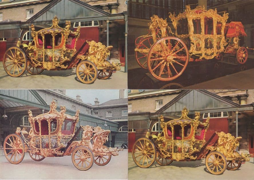 Lord Mayors State Coach Her Majestys Carriage 4x Postcard s