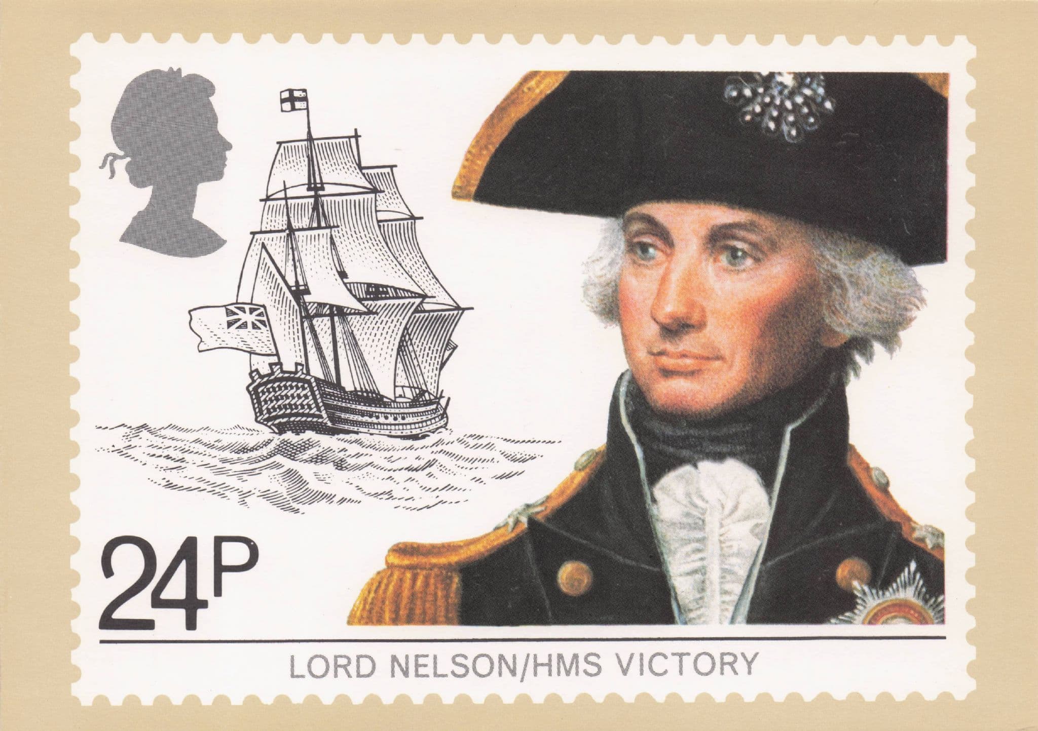 Lord Nelson HMS Victory Ship Stamp Royal Mail Ltd Edn Postcard