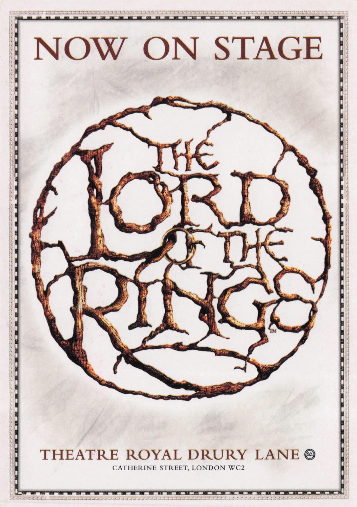 Lord Of The Rings Theatre Royal Play in London Rare Postcard