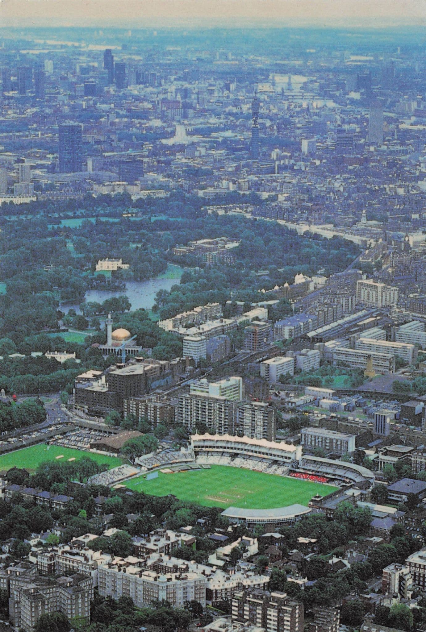 Lords Cricket Ground Stunning Aerial Photo Postcard
