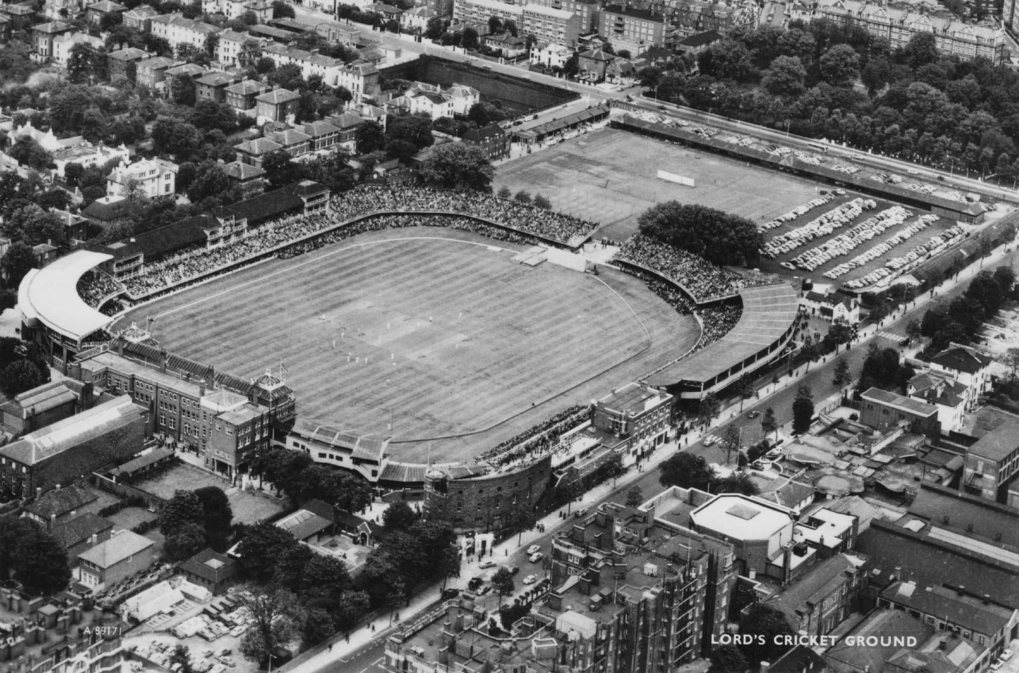 Lords Crickey Ground Vintage Aerial Real Photo Postcard