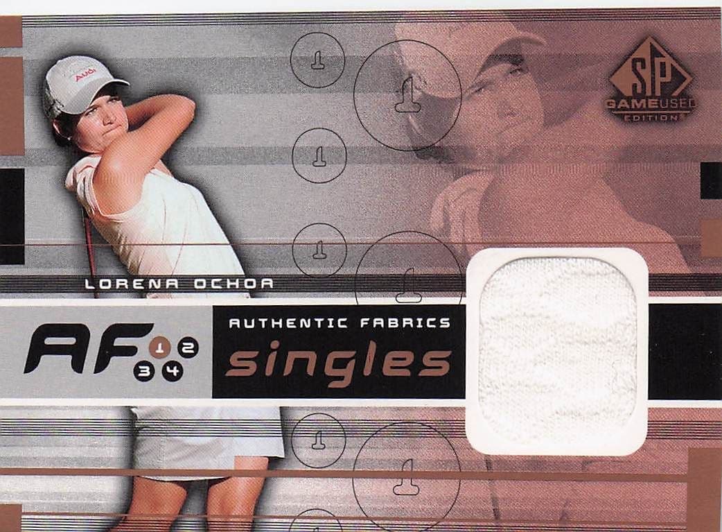 Lorena Ochoa Authentic Fabrics Singles Golf Upper Deck Worn Shirt Card