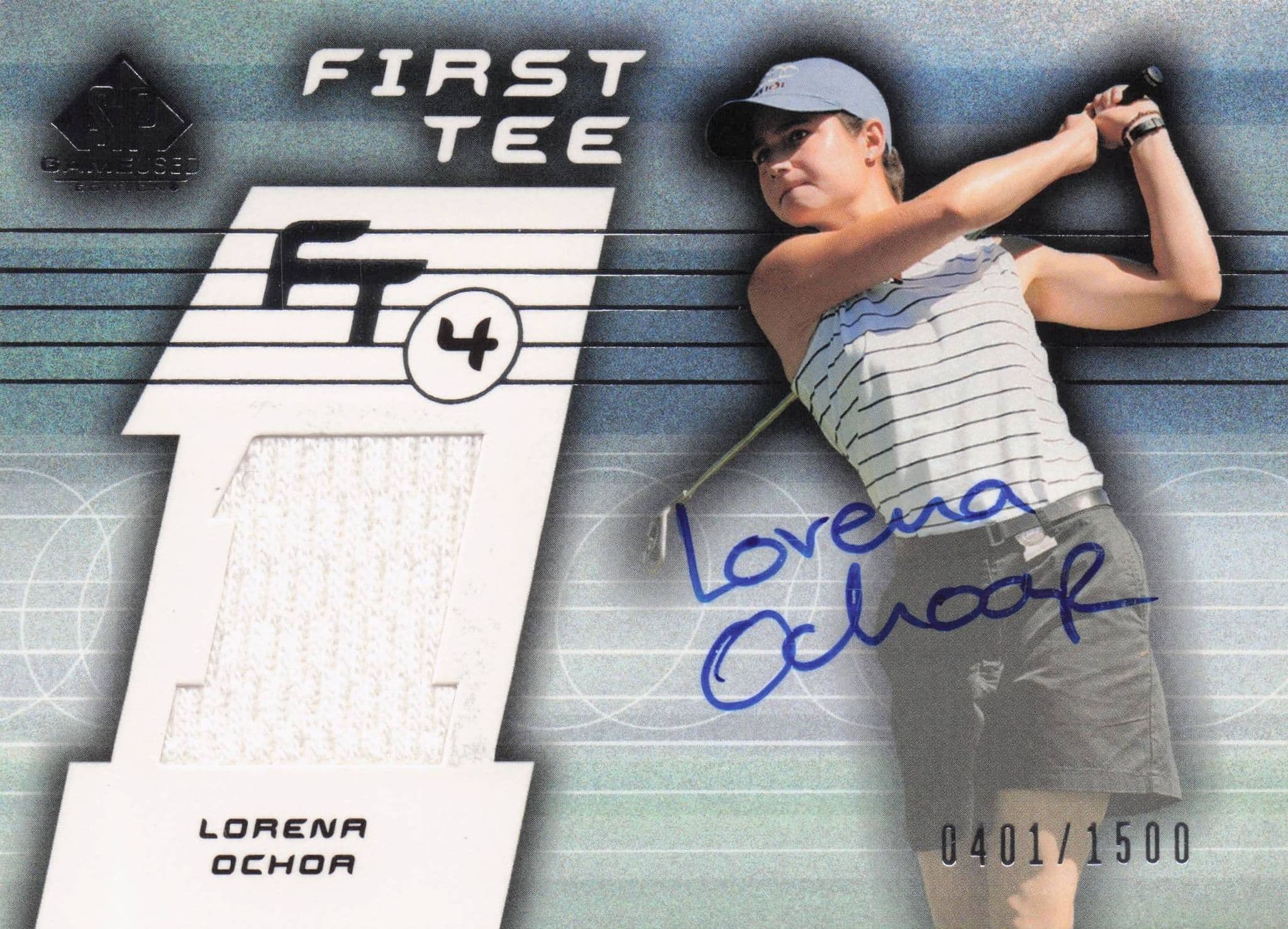 Lorena Ochoa First Tee SP 2003 Golf Hand Signed Worn PGA Shirt Card