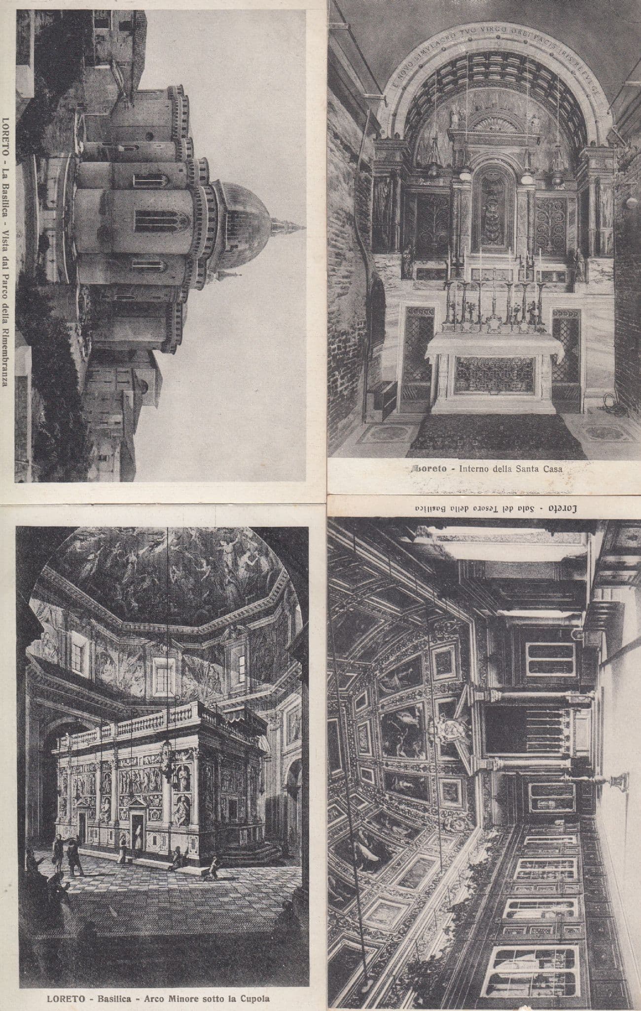 Loreto Basalica Basalique Interno Della Santa Casa 4x Postcard s