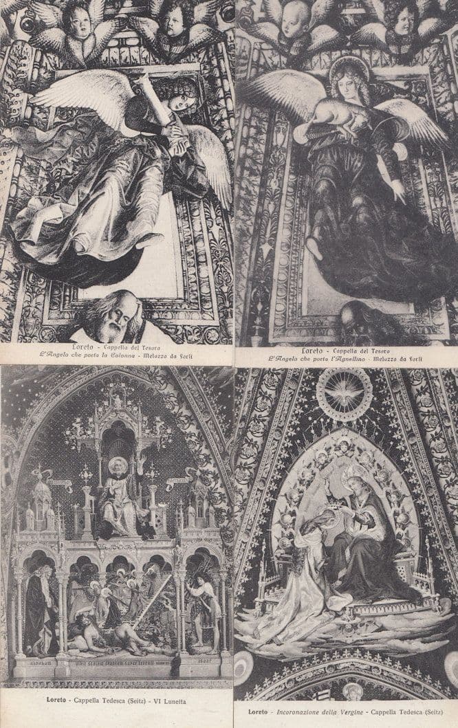 Loreto Capella Del Tedesca Angels 4x Italian Religious Old Postcard s